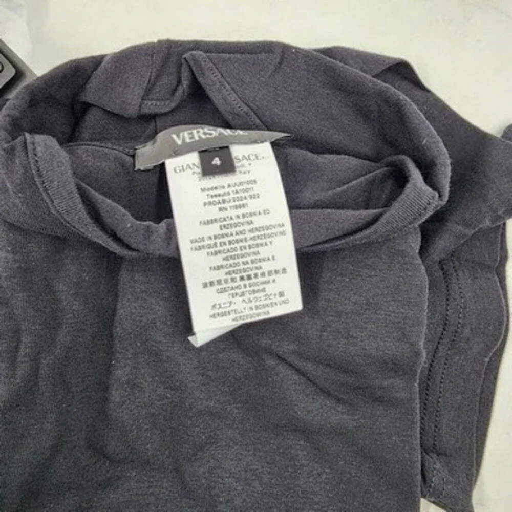 Versace Cotton Blend Tees Men's 4 Black/White Short Sleeve Pullover - Pack of 2